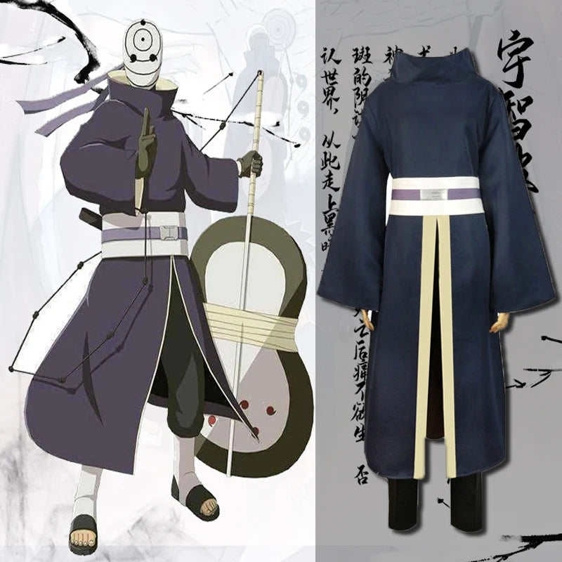 Uchiha Obito Anime Cosplay Costumes Halloween Costumes For Women Men Japanese Robe Kimono Performance Festival