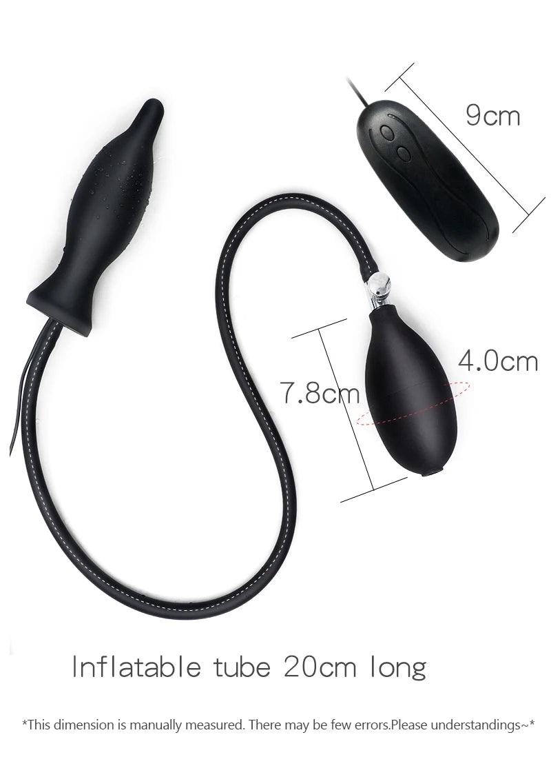 BDSM Vibrator Inflatable Anal Plug Huge Butt Plug Dildo Pump Vaginal Anus Expansion Prostate Massager Sex Toys for Woman Men Gay