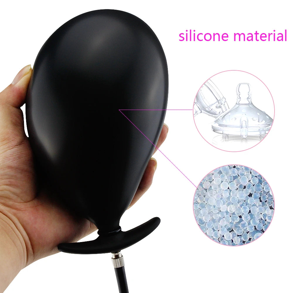 Super Large Inflatable Huge Big Anal Plug Dildo Pump Anal Dilator Expandable Butt Plug Anal Balls Sex Toys Men Prostate Massager