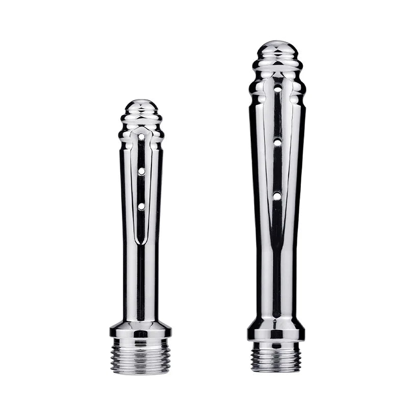 New Stainless Steel Metal Anal Cleaner Bidet Faucets Rushed Anal Douche Shower Cleaning Enemator Enema Butt Plugs Tap Adult