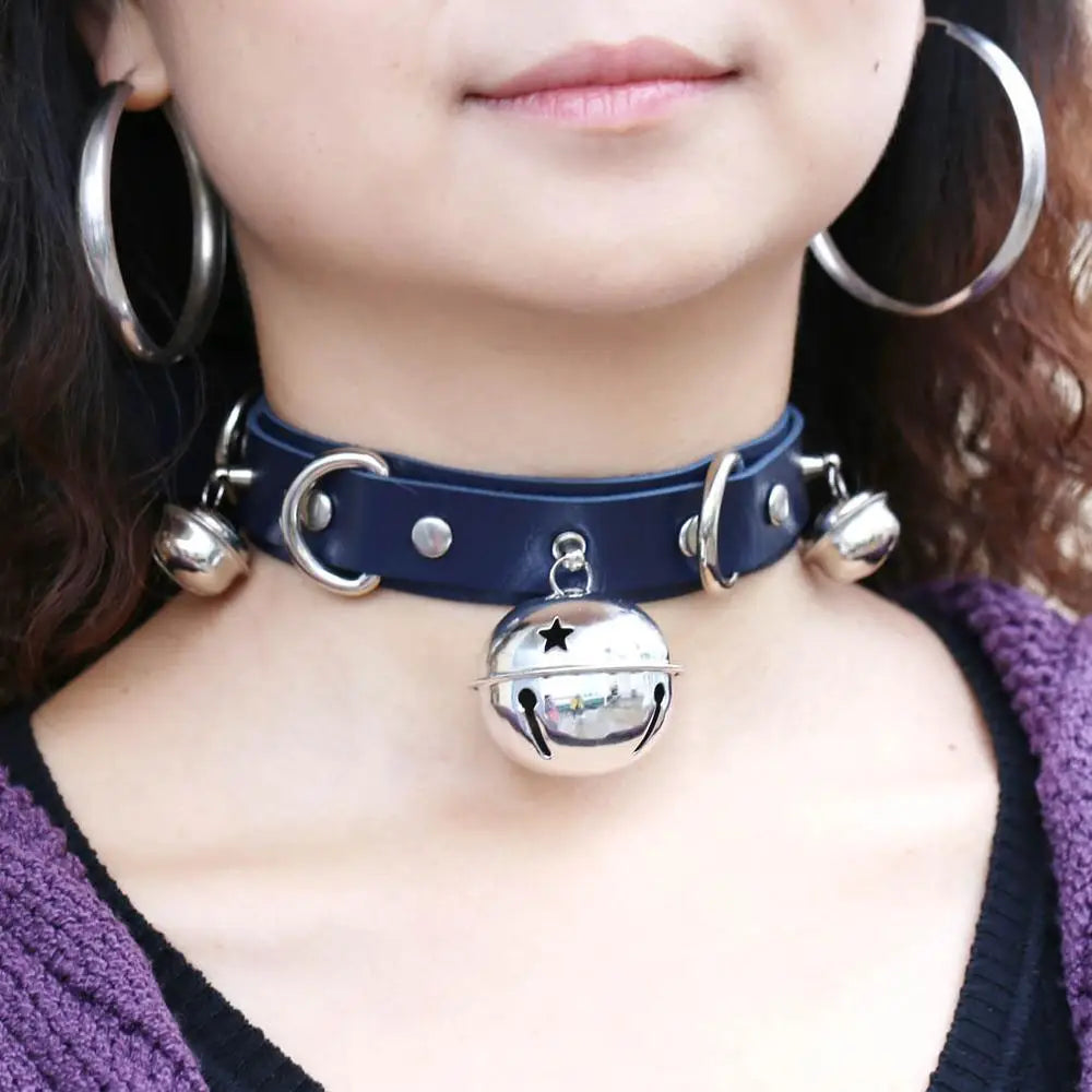 BDSM Bondage Restraints Neck Collar Sex Toys for Couples Punk Style Collar With Bell Fetish Slave Exotic Accessories For Women