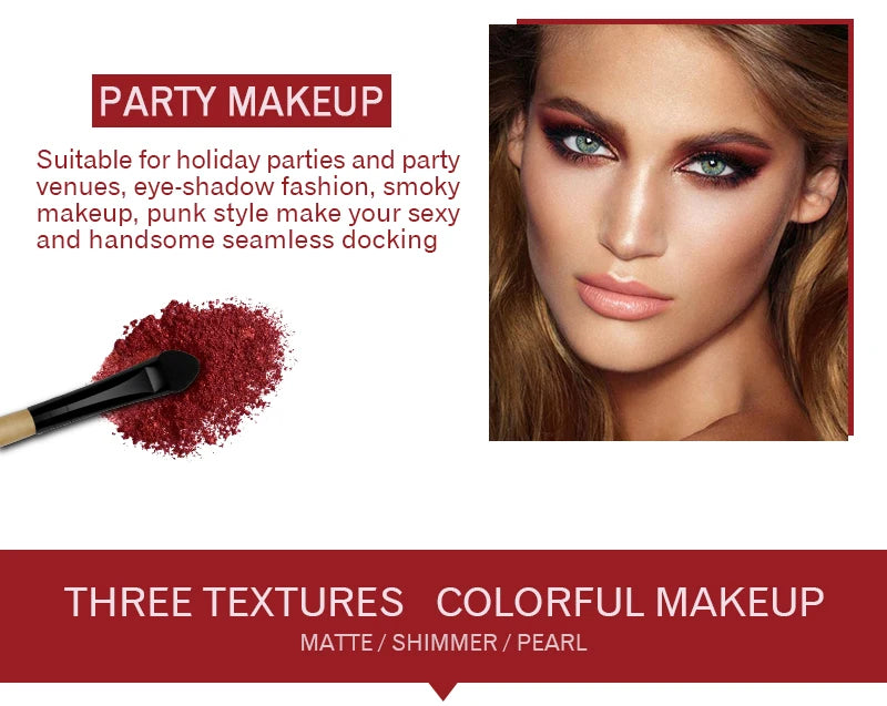 IMAGIC Eyeshadow Palette Matte Make Up Palette Highlight Blus Shimmer Pearlescent Waterproof  Eye shadow Powder And Body Paint