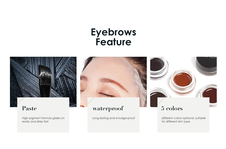 Wholesale FOCALLURE Eyebrow Cream Gel Enhancers Long-lasting Waterproof Eye Brows Pomade Gel With Brushes For Women Makeup