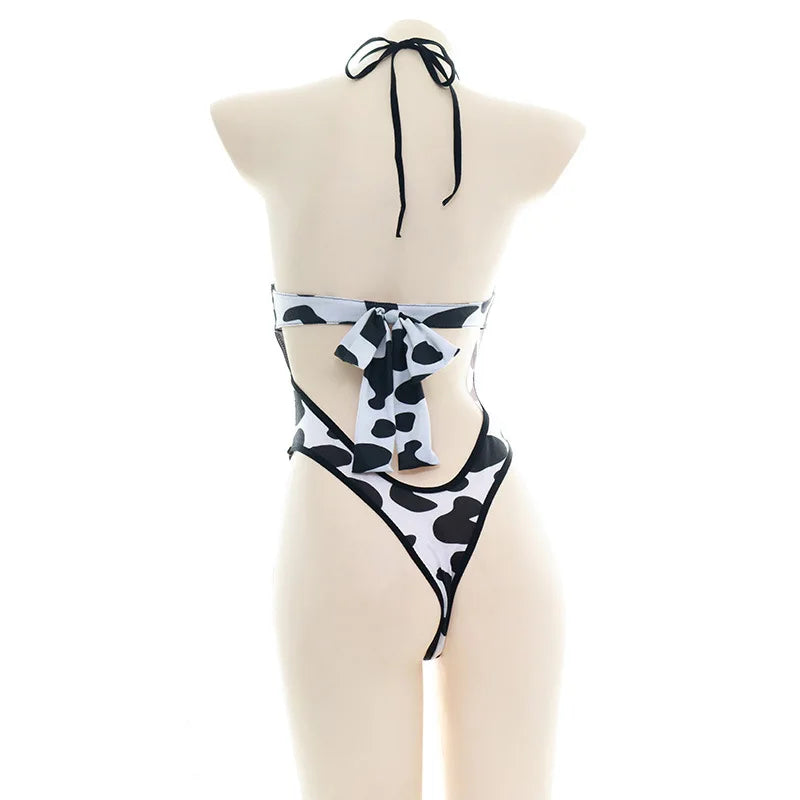 AniLV Anime Cartoon Cow Series Bodysuit Underwear Maid Unifrom Costume Kawaii Girl Bikini Swimsuit Set Outfit Cosplay