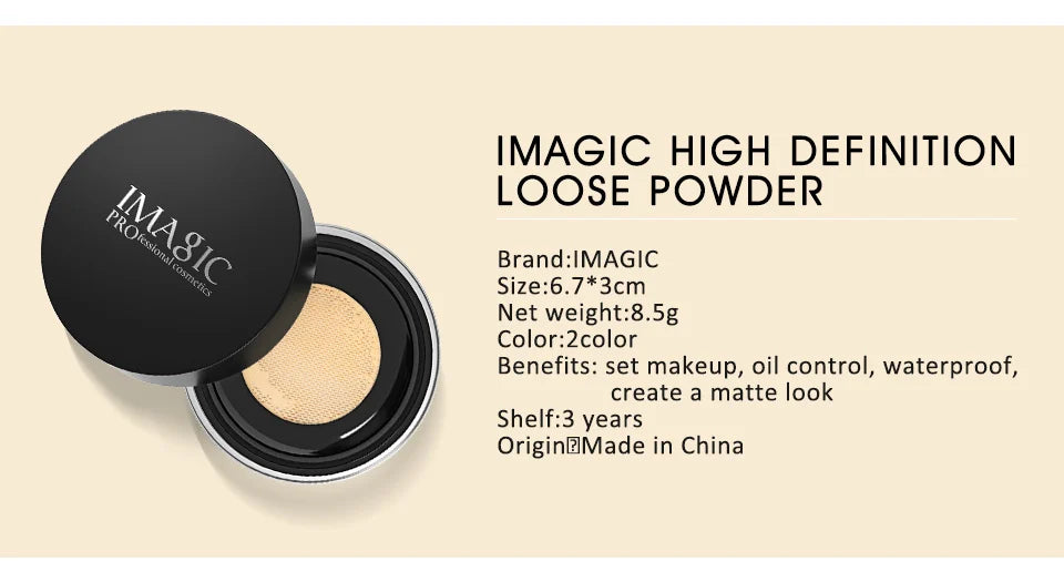IMAGIC new makeup powder waterproof oil control waterproof  foundation invisible brightening skin cosmetic