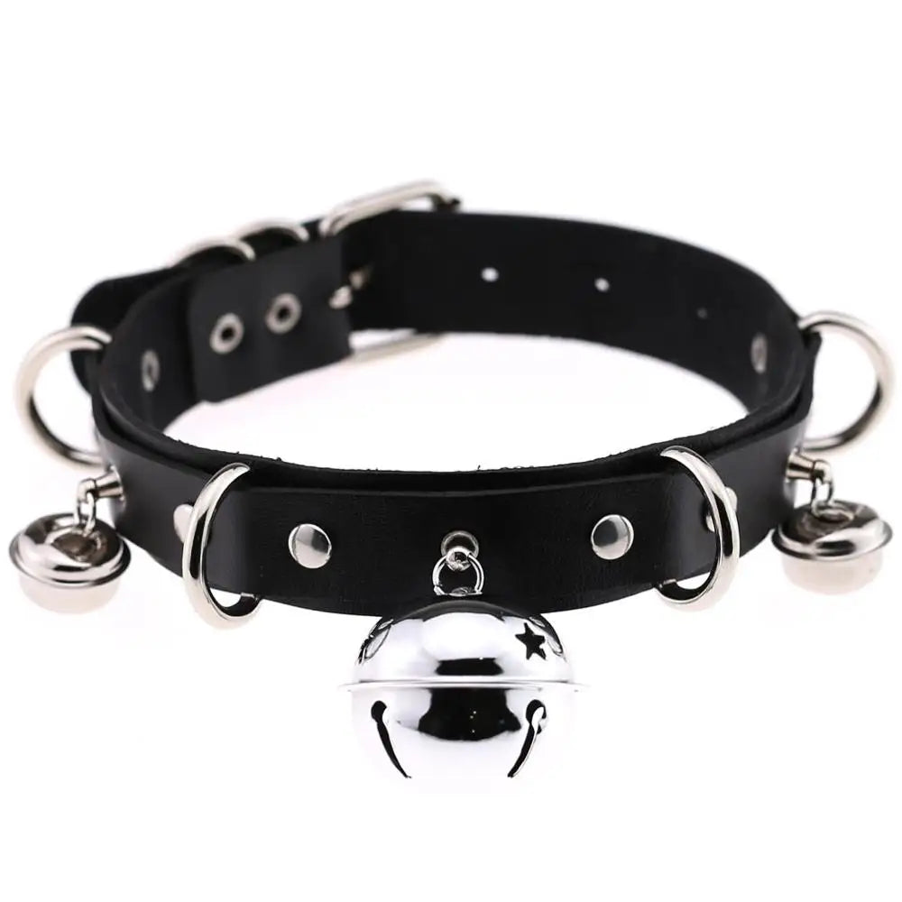 BDSM Bondage Restraints Neck Collar Sex Toys for Couples Punk Style Collar With Bell Fetish Slave Exotic Accessories For Women
