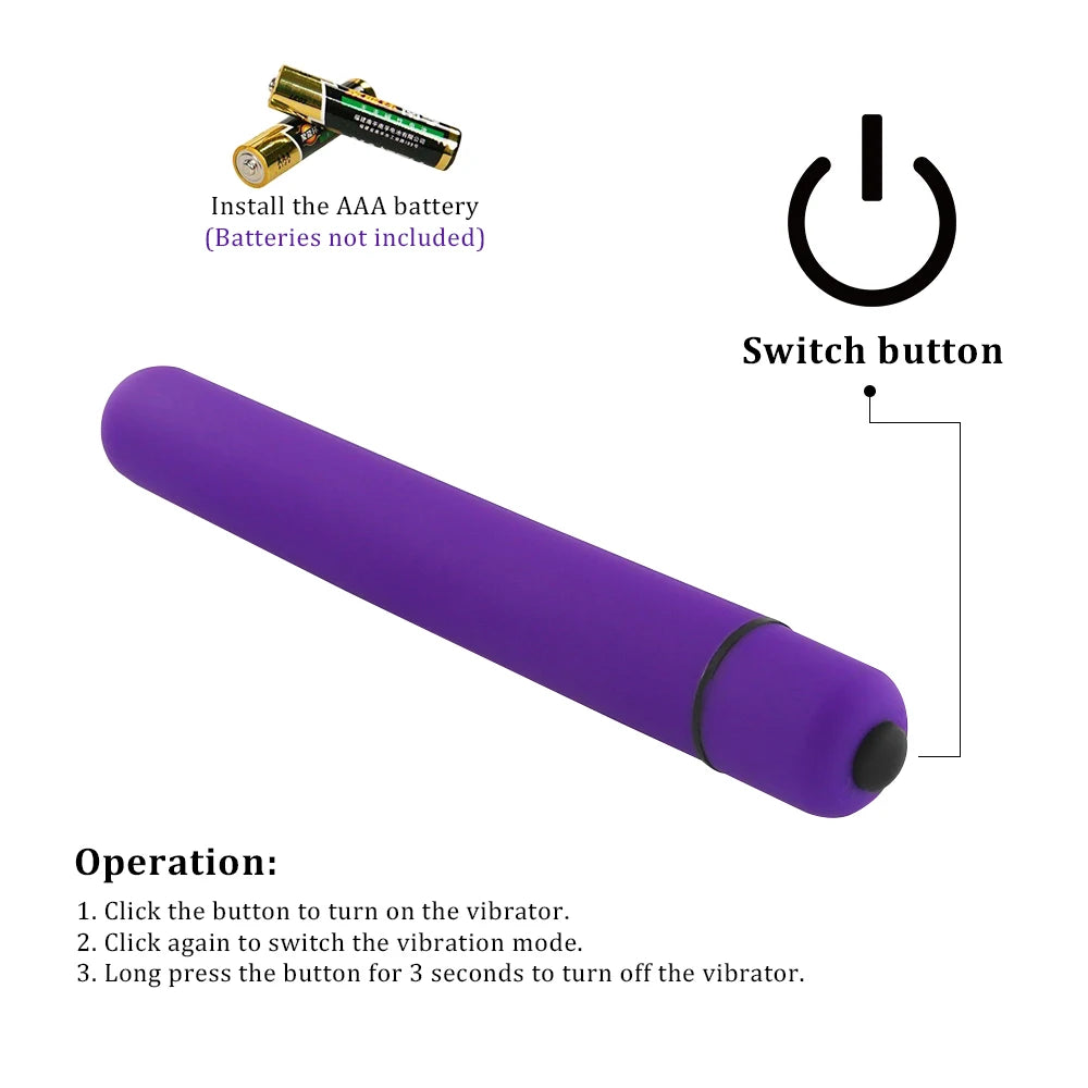 Long Bullet Vibrators Portable Female Masturbator G Spot Massager Dildo Vibrators AV Stick Adult Sex Toys for Women Sextoys