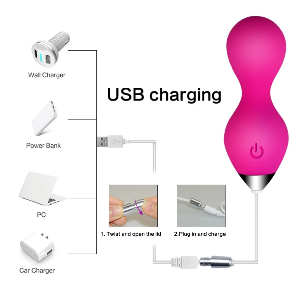 Vaginal Kegel Balls Vibrator Sex Toy for Women Simulator Vagina Tighten Massage Exercise Remote Control Jump Egg Ben Wa Balls