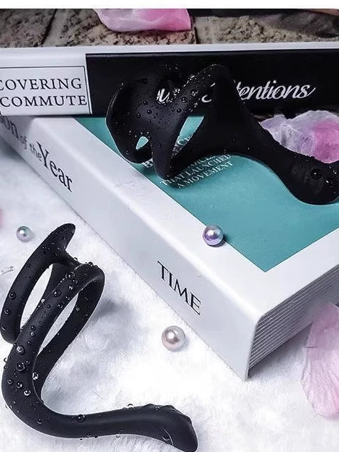 Men Lifting Ring Elastic Silicone Ring Sexy Panties Matching Lantern Ring Hanging Ring Black Double Ring Large Accessories Ring