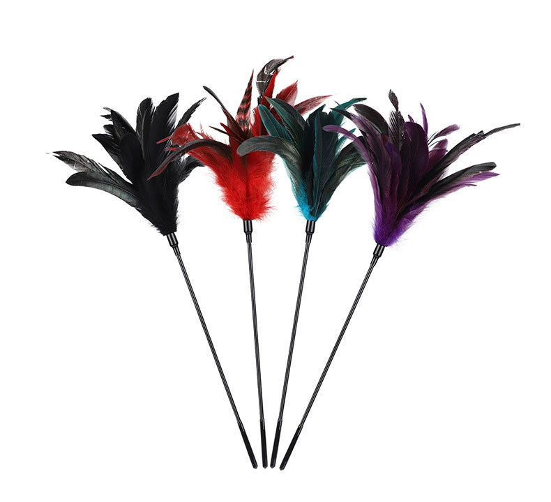 [Aholic Sink] a Variety of Chicken Feather Ostrich Feather Stick Scratch an Itch Funny Cat Toy Stick