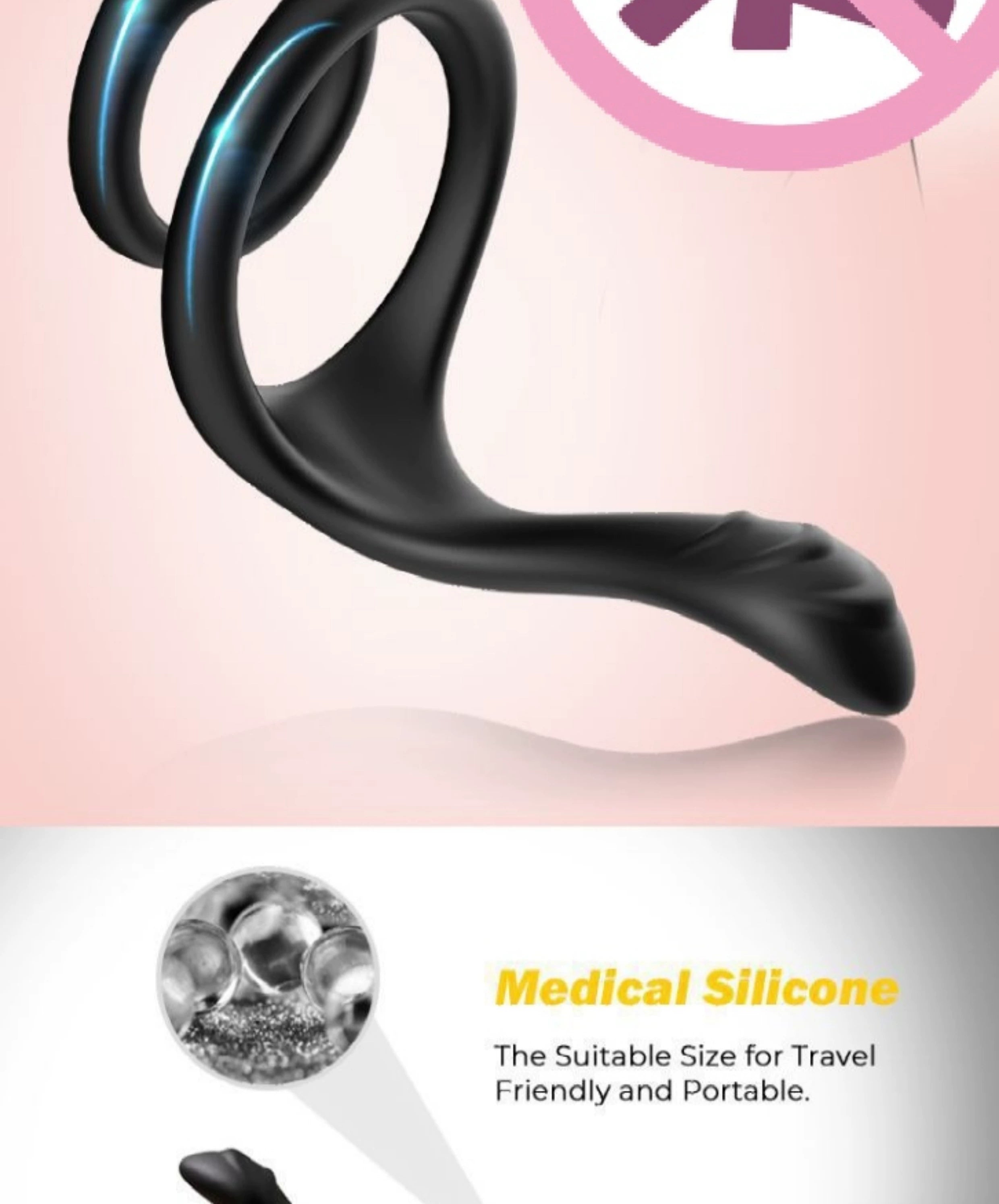Men Lifting Ring Elastic Silicone Ring Sexy Panties Matching Lantern Ring Hanging Ring Black Double Ring Large Accessories Ring