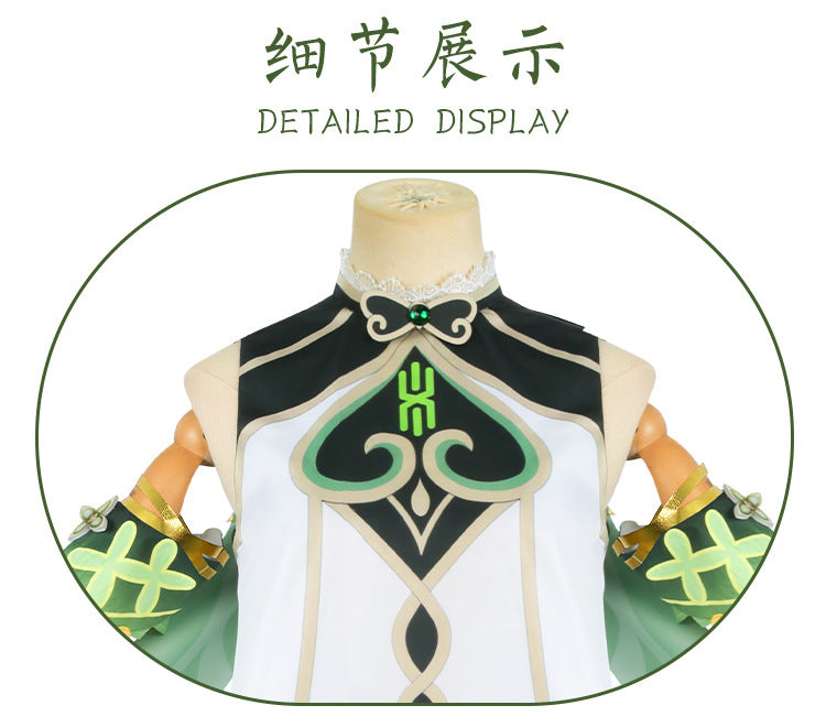 Nahida Cosplay Costume Lesser Lord Kusanali Full Set Dress Ears Wig Nahida outfits for Comic Con