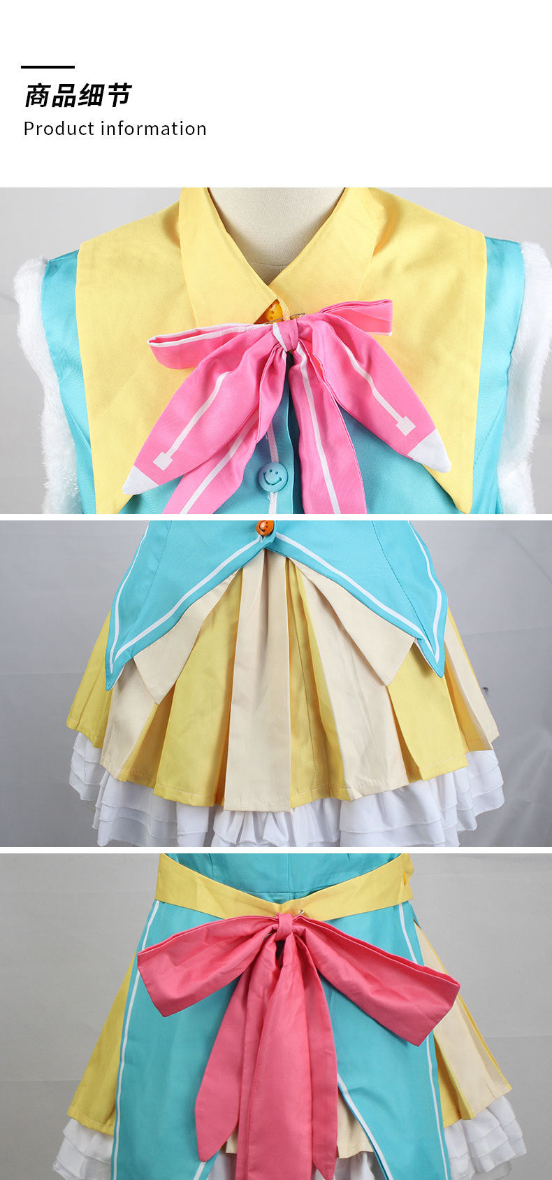 Kusanagi Nene Cosplay Costume Women Cute Costume Idol Nene Dress Headwear For Comic Con