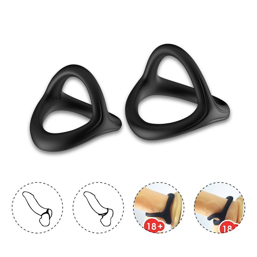 Men's Horseshoe Ring Men's Silicone Lantern Ring Soft Rubber Ring Couple's Product Adult Supplies Y Ring Lasting Retention