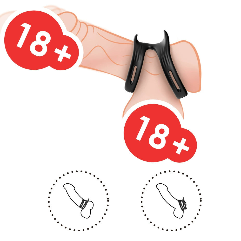 Men's Horseshoe Ring Men's Silicone Lantern Ring Soft Rubber Ring Couple's Product Adult Supplies Y Ring Lasting Retention