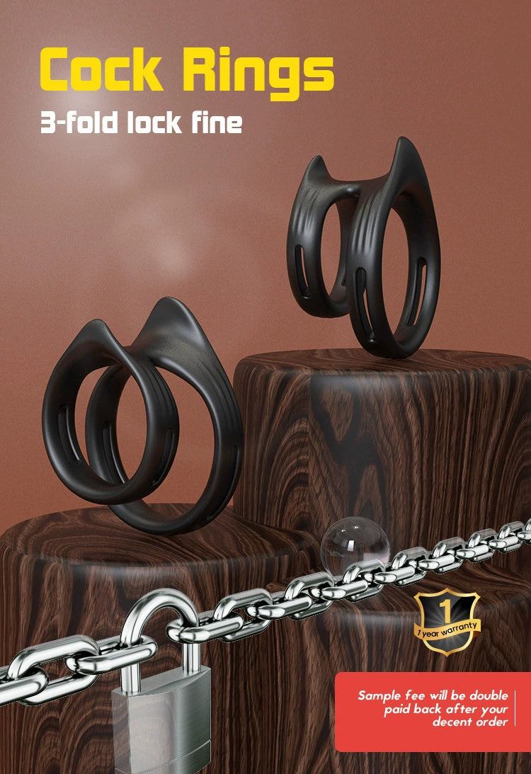 Men's Horseshoe Ring Men's Silicone Lantern Ring Soft Rubber Ring Couple's Product Adult Supplies Y Ring Lasting Retention