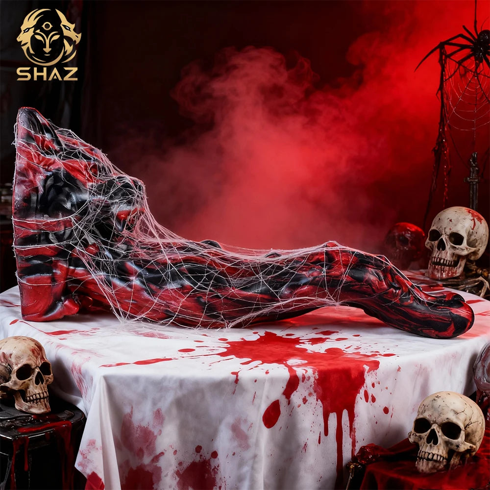 SHAZ Giant Monster Dildo Tongue Anal Plug Thick Penis With Sucker Silicone Buttplug Sex Toys Masturbator For Women Men Adult 18+