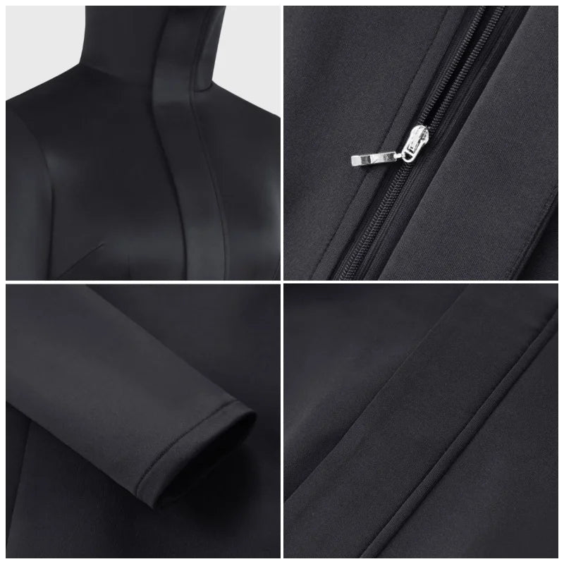 Women Gojo Satoru Bodycon Dress Cosplay Costume with Glasses Set for Girl Cosplay Stretchy Fabric Black Sexy Dress Halloween