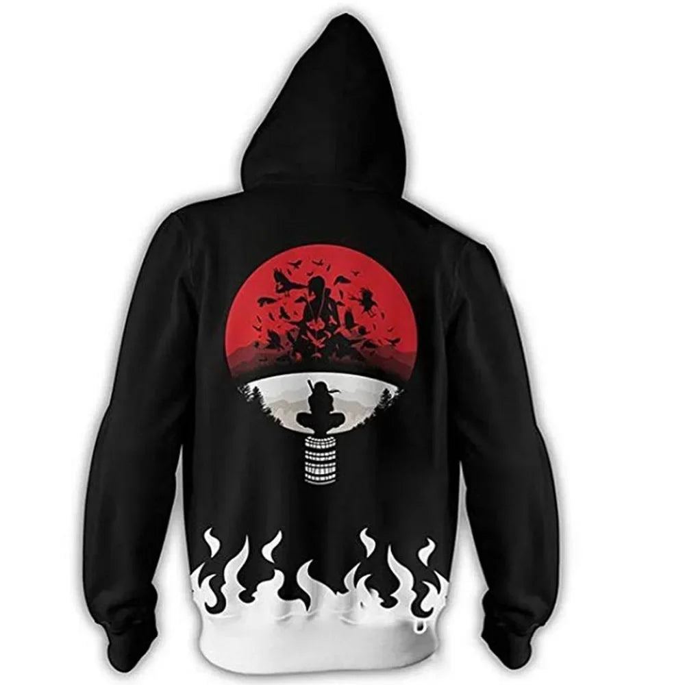 Anime Zip Hoodie Jackets Cosplay Clothes Costumes Men Hoodies Sweatshirts Zipper Tops Sasuke Sweatshirt Kakashi Tops