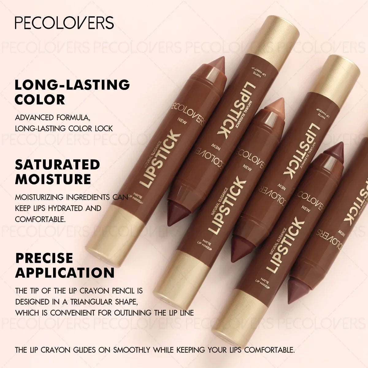 1PC 2-in-1 Lip Liner & Lipstick - Matte Texture,  Great for Lip Contouring, Perfect for Autumn and Winter Looks