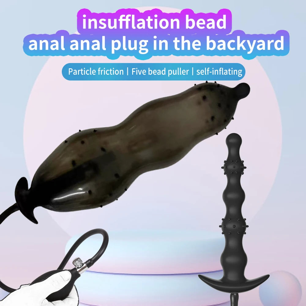 Inflatable Anal Plug Dilator Prostate Massager Buttplug Extra Large Inflat Dildo Anal Pump Adult Supplies Sex Toys For Women Men
