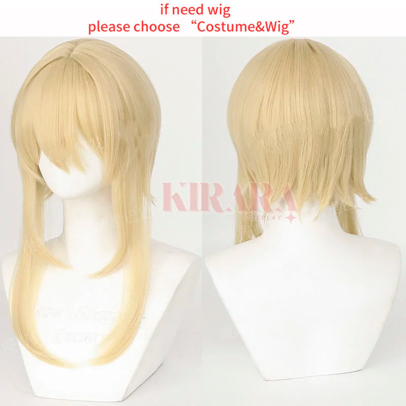 High Qualiy Lumine Cosplay Costume Wig Hair Game Impact Character Traveler for Women Cosplay Anime Events Role Play Dress