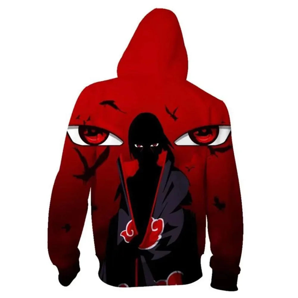 Anime Zip Hoodie Jackets Cosplay Clothes Costumes Men Hoodies Sweatshirts Zipper Tops Sasuke Sweatshirt Kakashi Tops