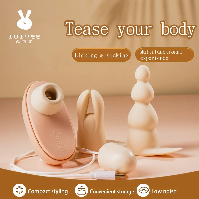 Vibrating Massager, Adult Sex Toy, Combination Products, 18 BDSM,Sucker Clitoral Vibrator for Woman, G-Spot,Female Vaginal