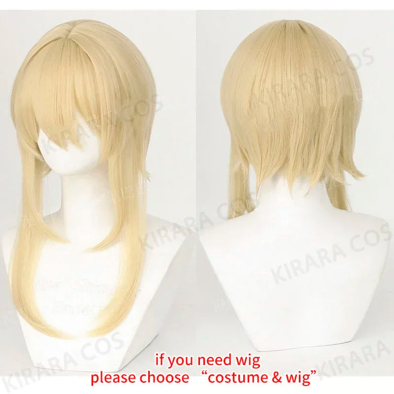 High Qualiy Lumine Cosplay Costume Wig Hair Game Impact Character Traveler for Women Cosplay Anime Events Role Play Dress