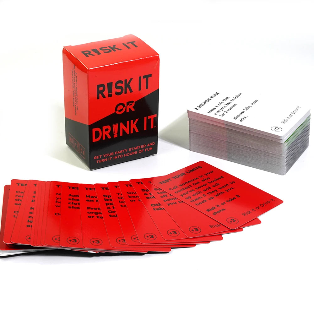 Risk It Or Drink It Fun Party Game For College Card Game Drinking Game Pregame Night Hilarious Dares Challenges Questions Adults