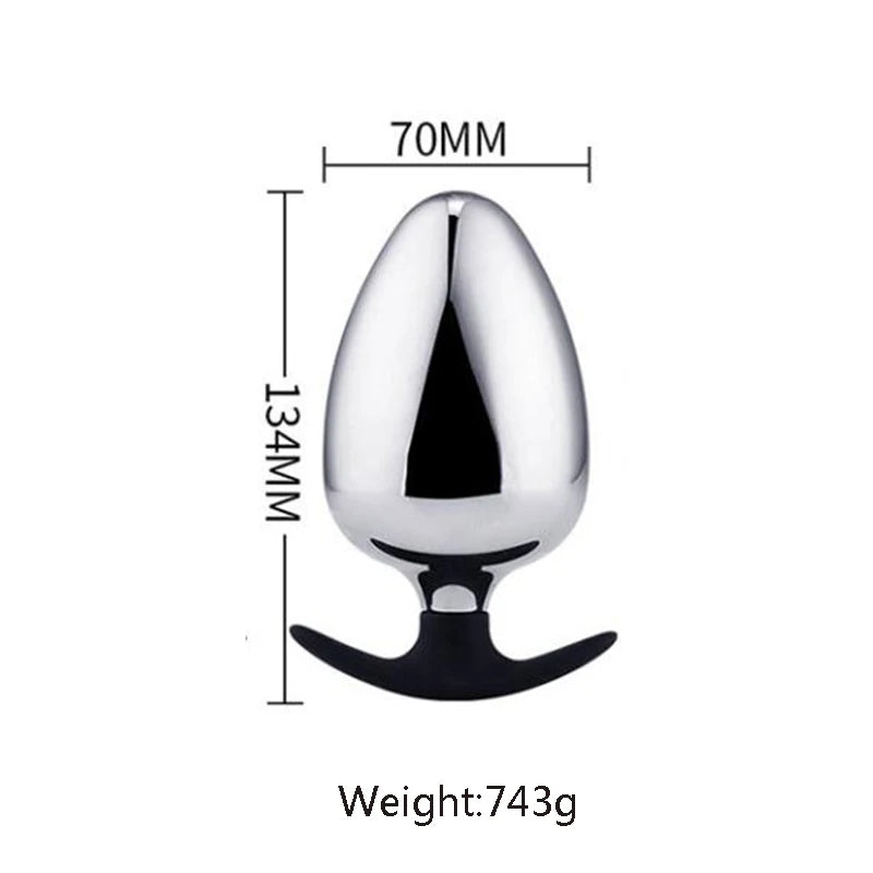 Extra Big Diameter Dilatador Anal Expander Metal Buttplug Adult Sex Toys Masturbator Large Anal Plug G Spot Butt Plugs for Women