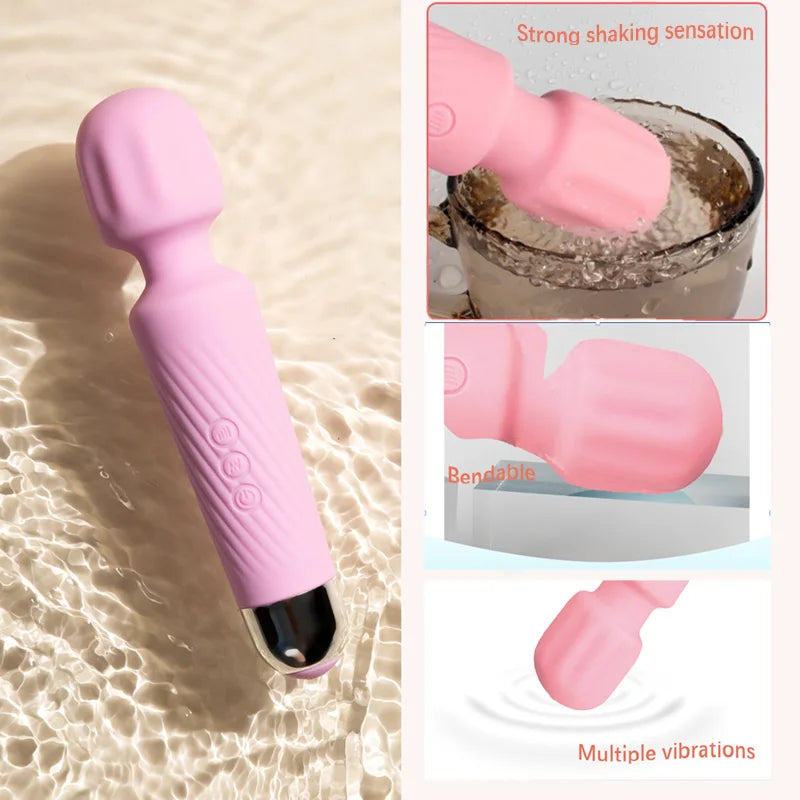 Vibrator female masturbator G Spot strong shock private Clitoris massager stick adult dildo Health sex toys for Women