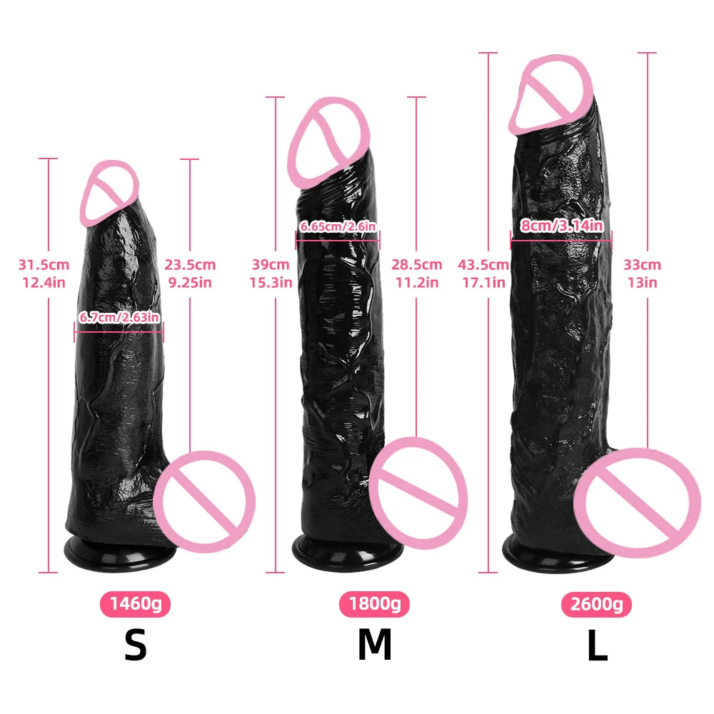 43.5cm Giant Anal Plug Oversized Dildo Anal Dilator Male and Female Masturbators Anal Stimulation Prostate Massage Adult Sex Toy