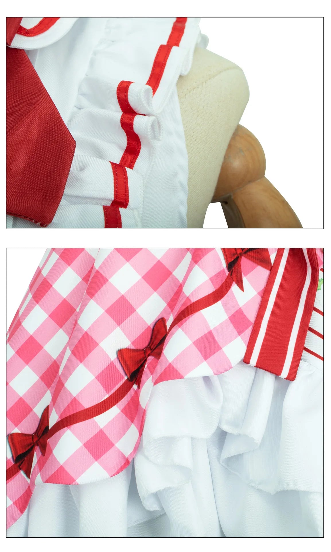 Miku Cosplay Strawberry Miku 15th Anniversary Cosplay Costume Wig Lovely Lolita Dress Women Halloween Uniform Party Fancy Dress