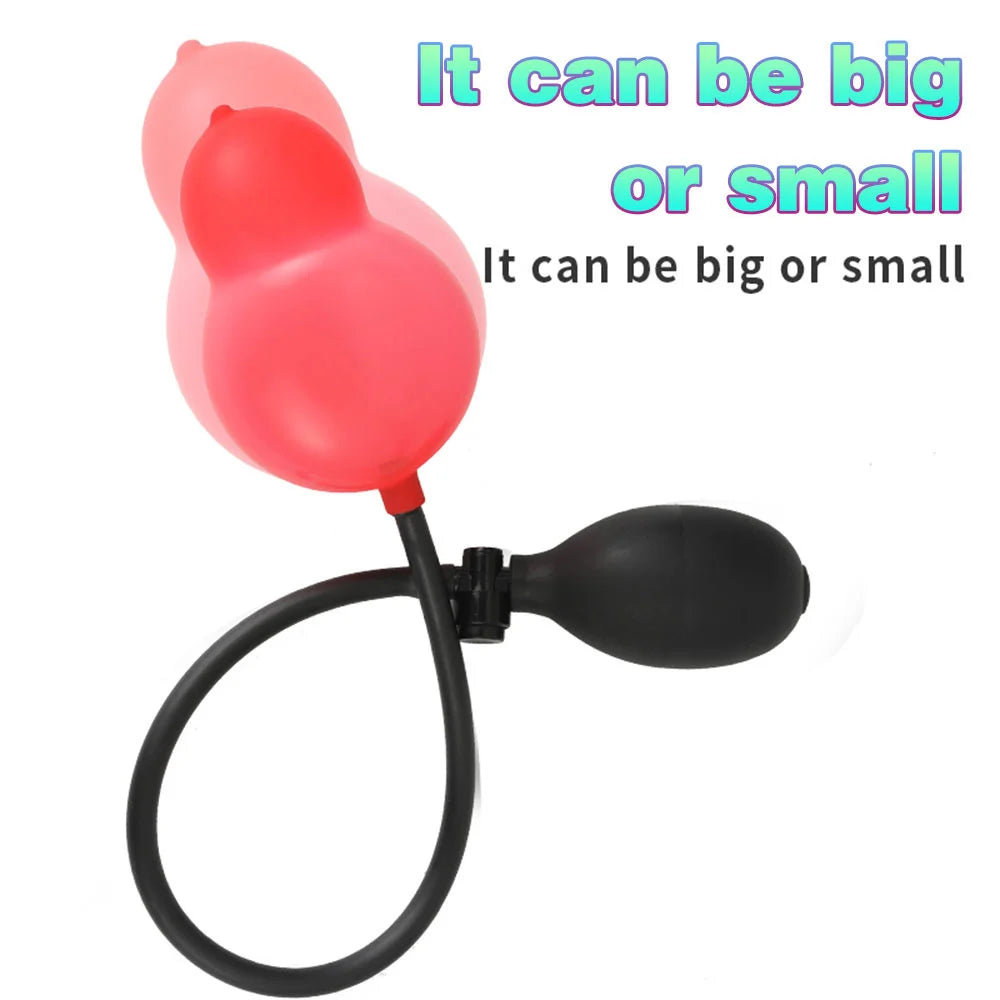 Inflatable Big Long Anal Plug Adult Sex Toys For Women Men Gay Gourd Shape Butt Plug Massager Prostate Auns Masturbator G-spot