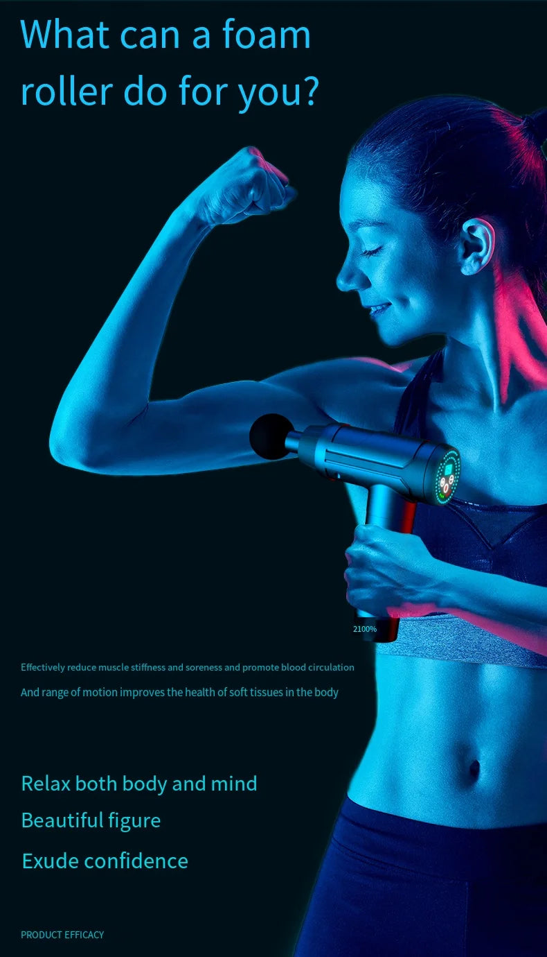 Electric Massage Gun Deep Tissue for Facial And Body Relaxing Muscle Care for Arms Back Leg Sport Fitness Christmas gift