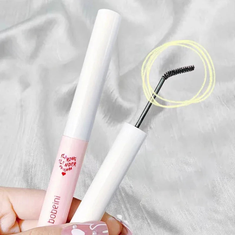 Ultra-Fine Brush Mascara Lasting Waterproof Silk Fiber Curling Lengthens Eyelashes Fast Dry Matte Brown Black Mascara Comestics