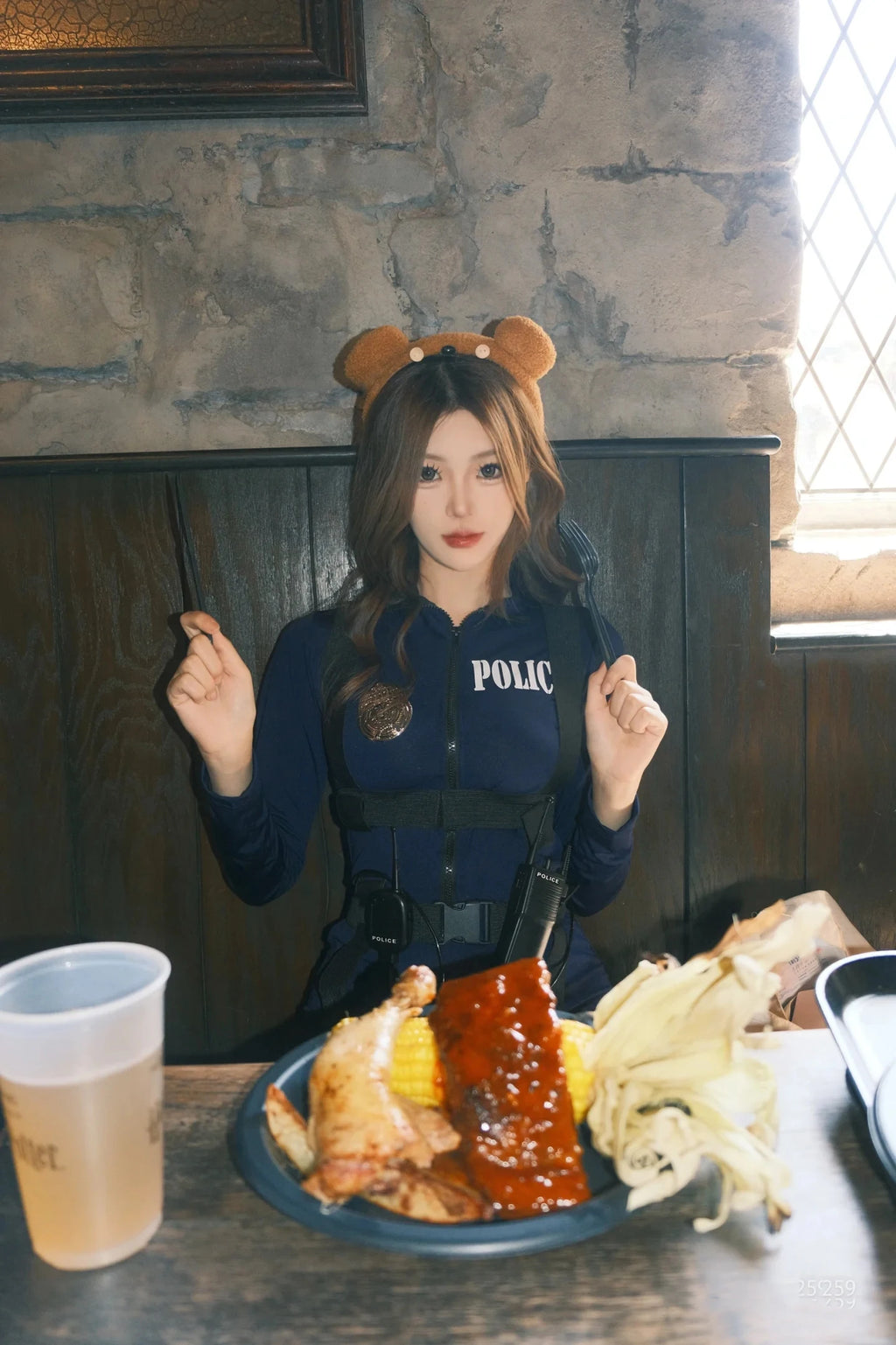 Sexy Cosplay Costumes Hot Rabbit Police Woman Jumpsuit Halloween Costume For Women Tempting Uniform Seductive Performance Cloth