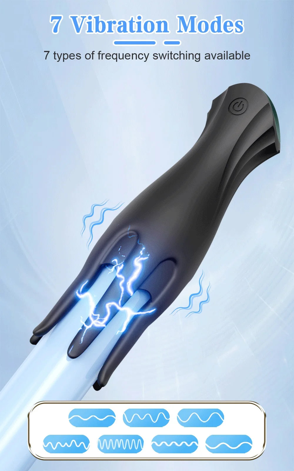 Vibrating Male Masturbator Glans Vibrator Electric Penis Massager Delay Trainer Exerciser Vibrations Stimulator Adult Sex Toy 18