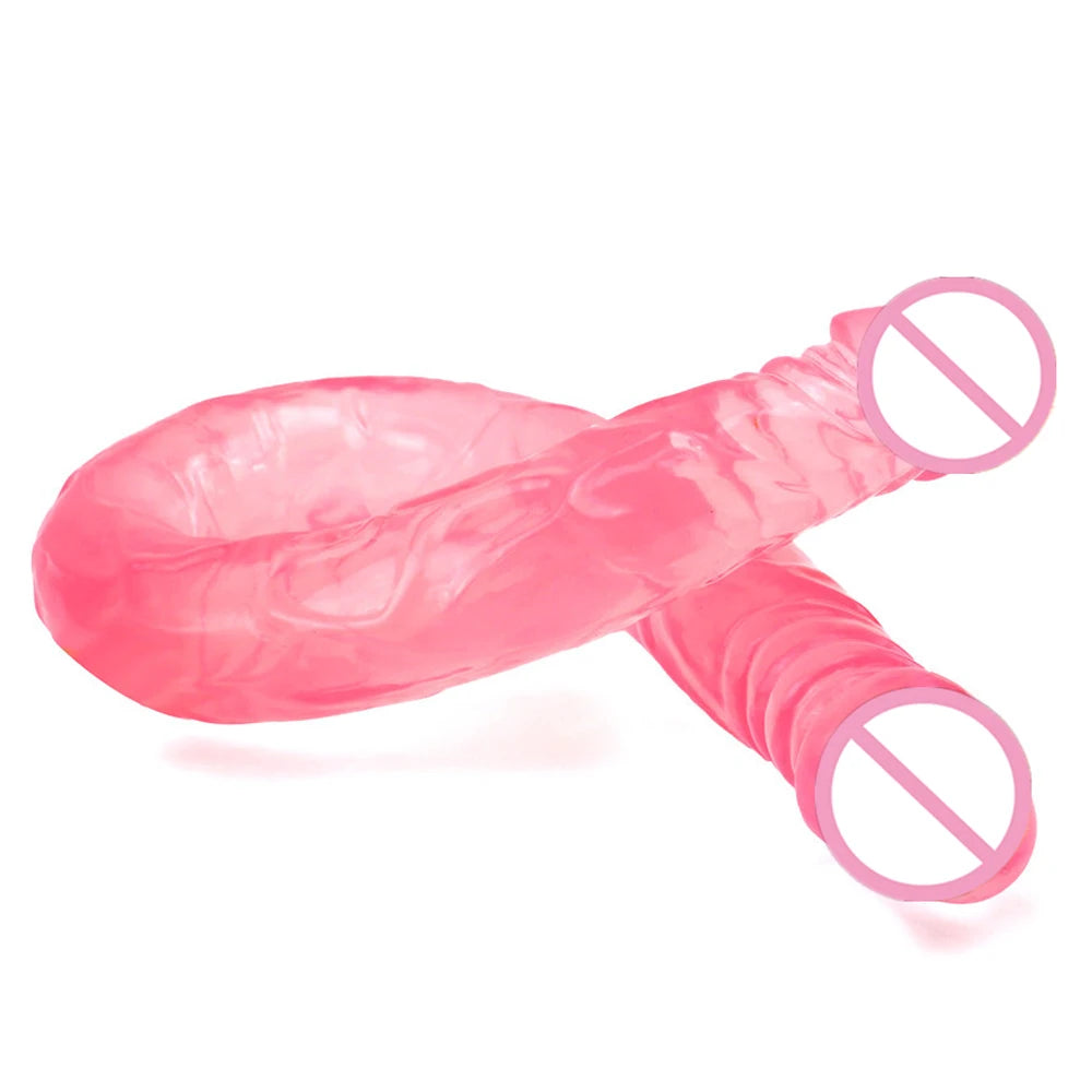 55cm Multicolor Double Head Dildo Flexible Dick Soft Big Penis Vagina Orgasm G-spot Stimulator Anal Sex Toys For Lesbian And Gay