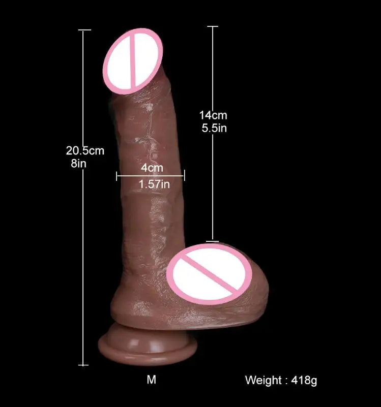 Soft Realistic Skin Feel Penis Big Dildo Double Silicone Suction Cup Thick Dick Anal Men's Women's Gay Sex Toys