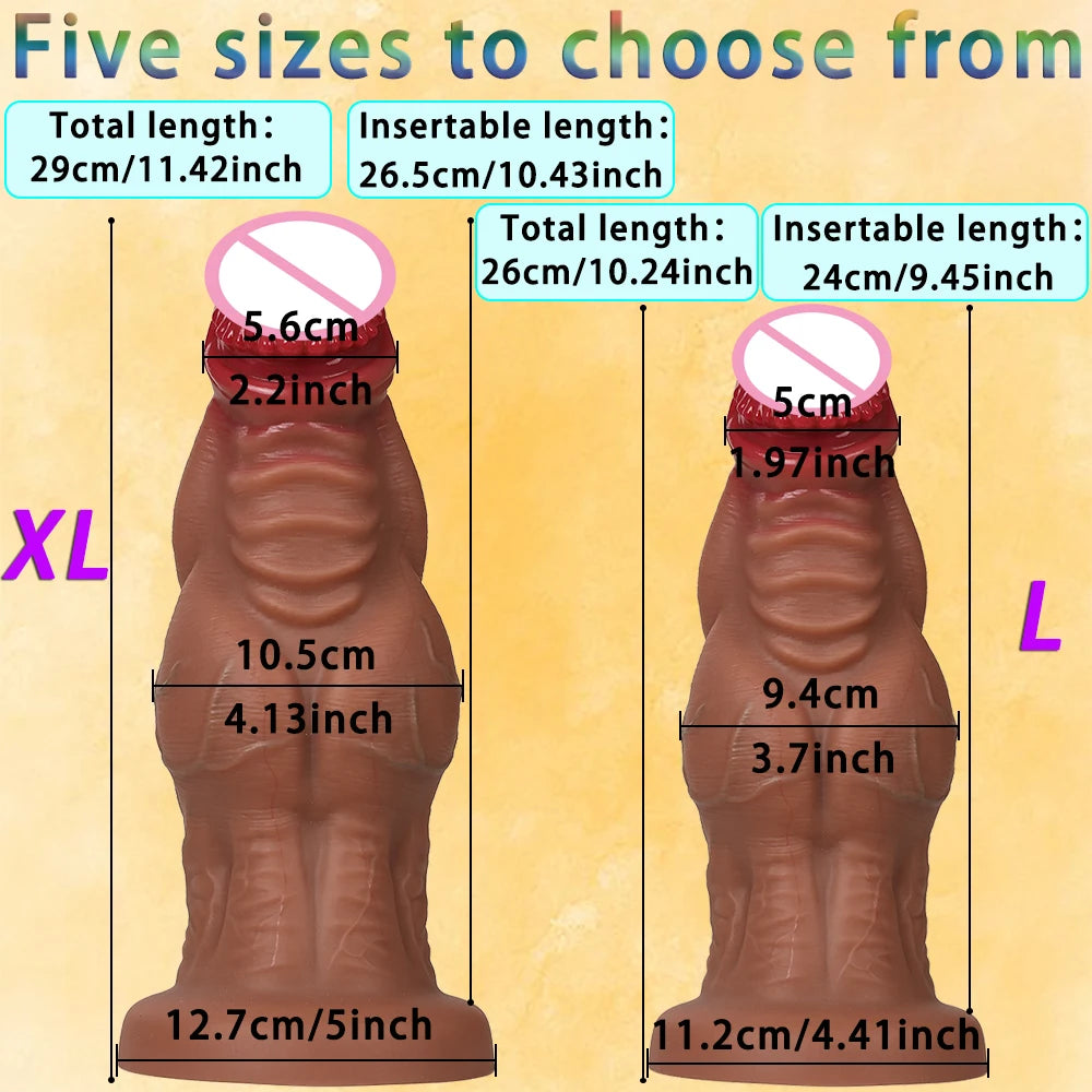 Monster dildo toy with strong suction cup for hands-free silicone large giant dildo anal plug for men and women couples gay