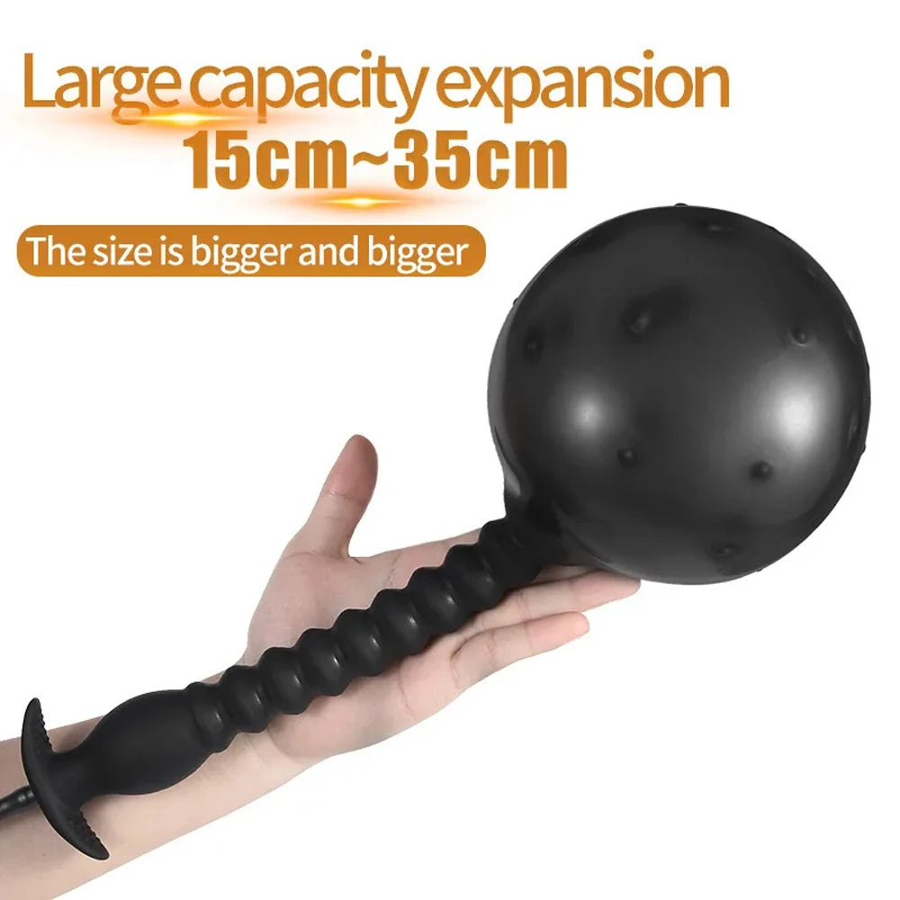 Super Large Inflatable Anal Plug Huge Big Dildo Pump Anal Dilator Expandable Butt Balls Sex Toys For Men Gay Prostate Massager