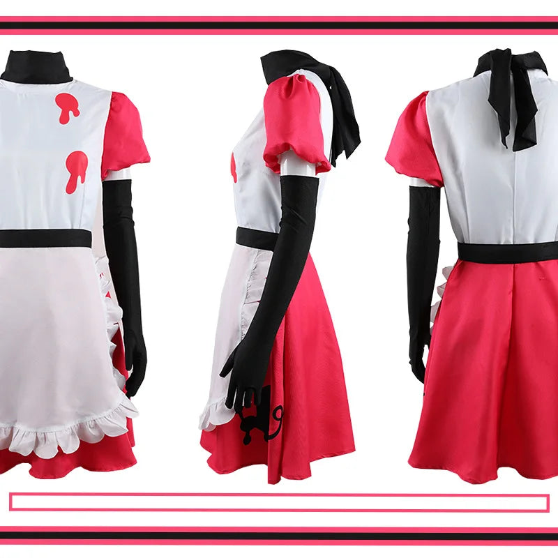 Niffty Anime Hazbin Niff Cosplay Costume Suit Cute Devil Roleplay Clothes Uniform Hotel Cosplay Halloween Party Women Dress