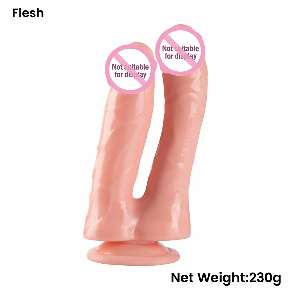 Double Ended Dildo Sex Machine Realistic Dildo With Suction Cup G-spot  Orgasm Anal Plug Sex Toy for Women JoinJJtoy
