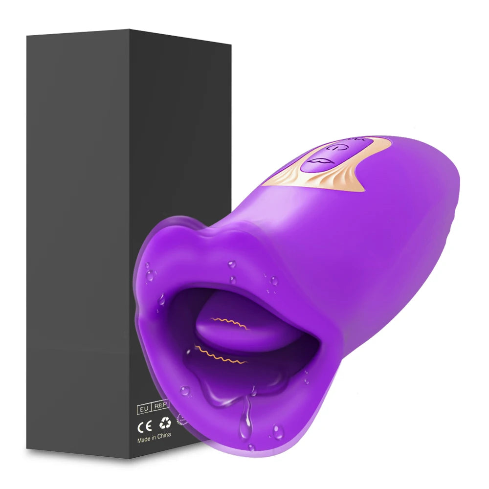 Realistic Dildo Vibrators Sex Toy For Women Tongue Licking Sucking G Spot Vibrator Nipple Clit Clitoral Vibrations Stimulator