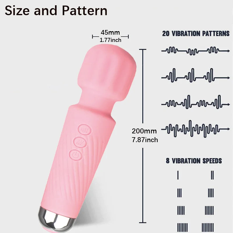 Vibrator female masturbator G Spot strong shock private Clitoris massager stick adult dildo Health sex toys for Women