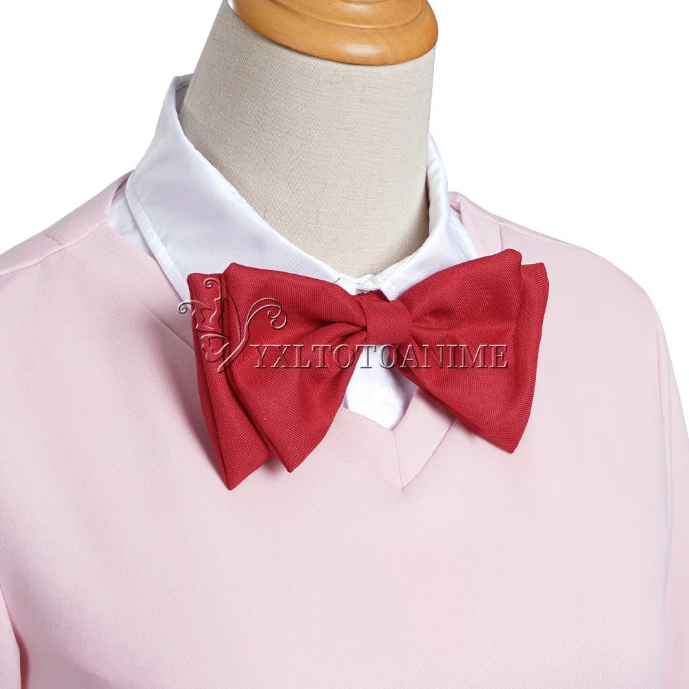 Momo Ayase Cosplay Costume Wig Anime Dandadan Dress Skirt School Uniform Earrings Choker Halloween Party for Girls Women