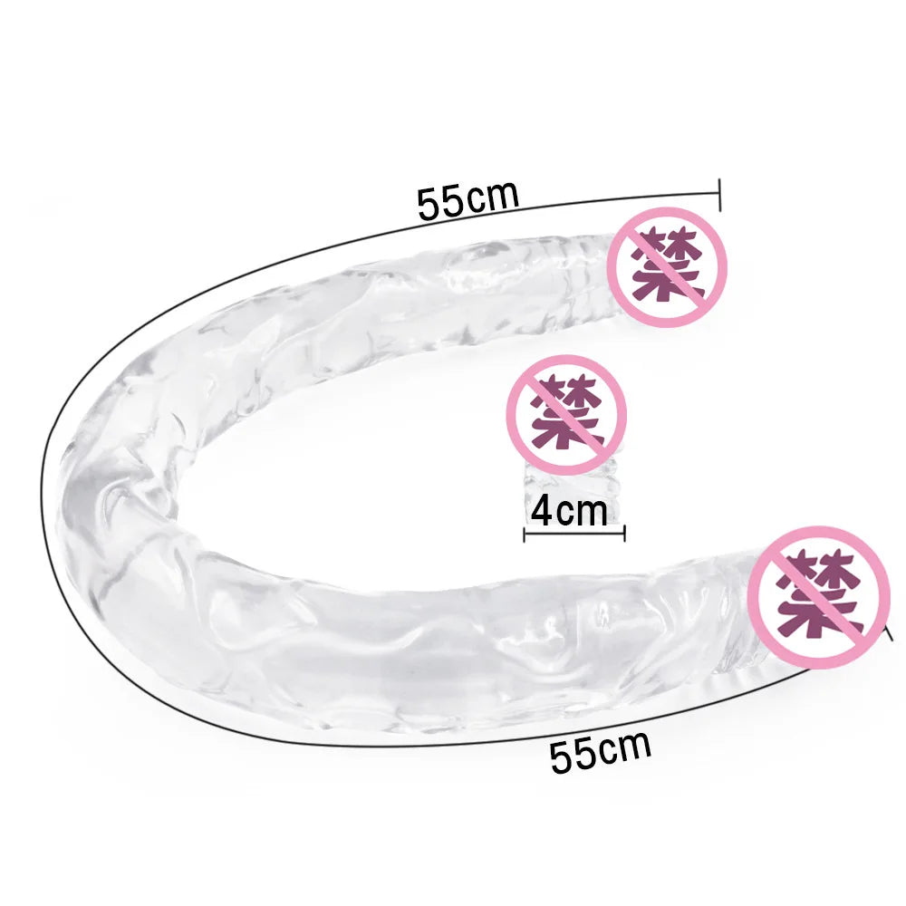 L 55cm / 21.56 inch Super long Dildo for Lesbian Double Penis Sex Products Double Dildos Long Consoladores Sex Toys for Woman