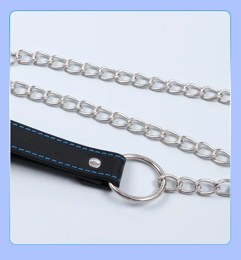 Accessories for Couples Leather Harness Sex Slave Bondage Adult Products Collar and Chain Leash Fetsih Erotic BDSM Sex Exotic